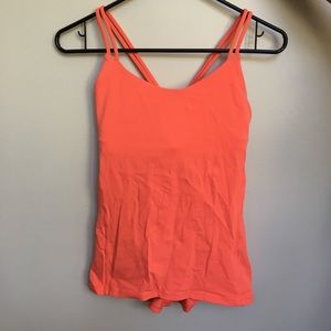 Orange lululemon tank top. Size 6